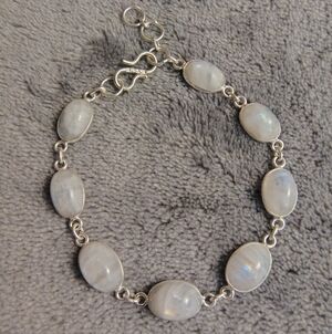 Natural Rainbow Moonstone Bracelet
